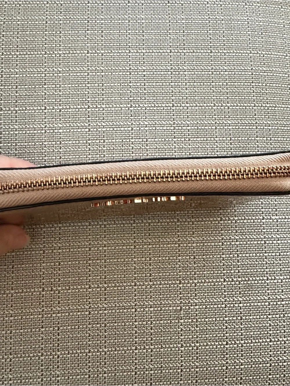 Michael Kors Metallic Rose Gold Patent Zip-Around Wallet